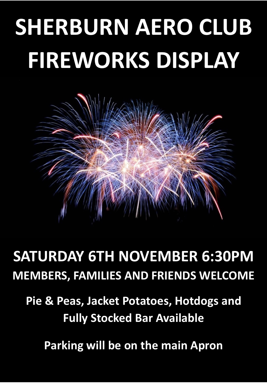 This year we are planning a fantastic firework display for our members, young and old. There will be hot food available and the clubhouse will be fully open to cater for your every needs